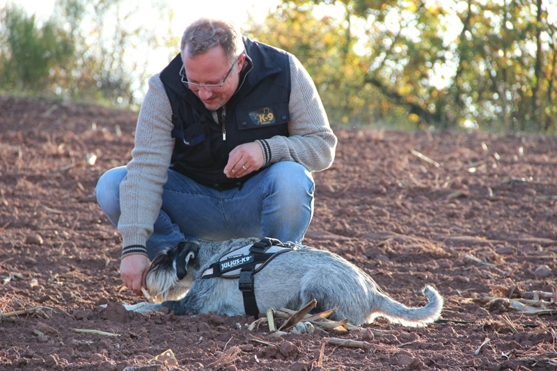 Mit gl&uuml;cklichem Hund!